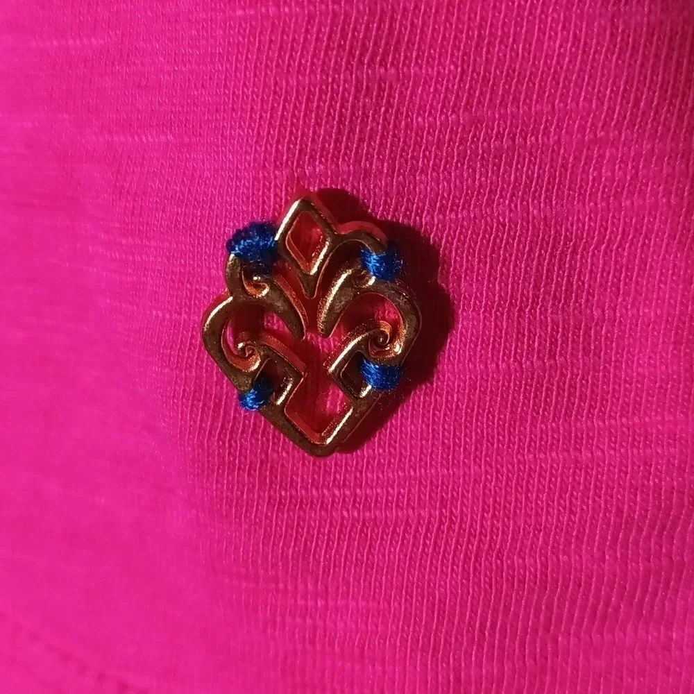 Hatley cotton pink magenta eyelet crochet puff sleeve lightweight sp - Picture 6 of 9